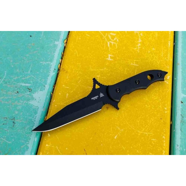 Couteau TOPS Knives Abaniko Lame Acier Carbone 1095 Manche G10 Étui Kydex Made In USA TPABKO01 - Livraison Gratuite