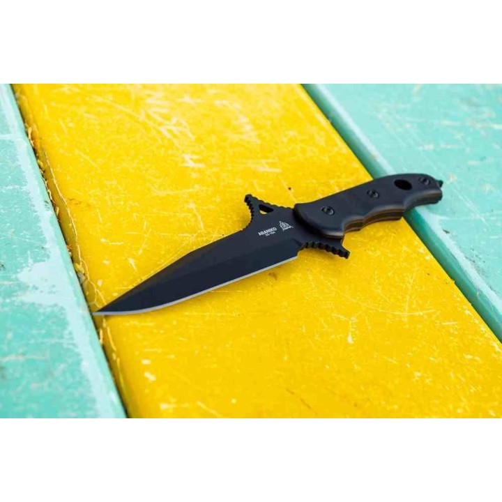 Couteau TOPS Knives Abaniko Lame Acier Carbone 1095 Manche G10 Étui Kydex Made In USA TPABKO01 - Livraison Gratuite