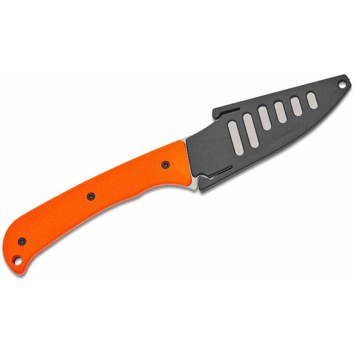 Couteau Hogue EX-TAK Lame CPM-MagnaCut Manche G10 Orange Étui Kydex Made USA HO35860 - Livraison Gratuite