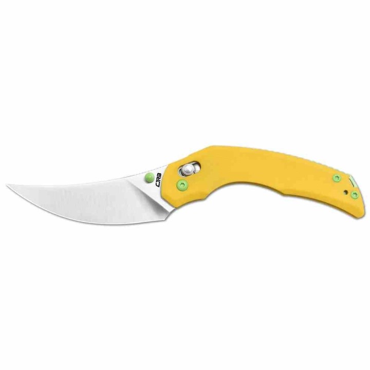 Couteau CJRB Nanner Yellow Lame Persian Acier AR-RPM9 Manche G10 Crossbar Lock KIVT J1955YE - Livraison Gratuite