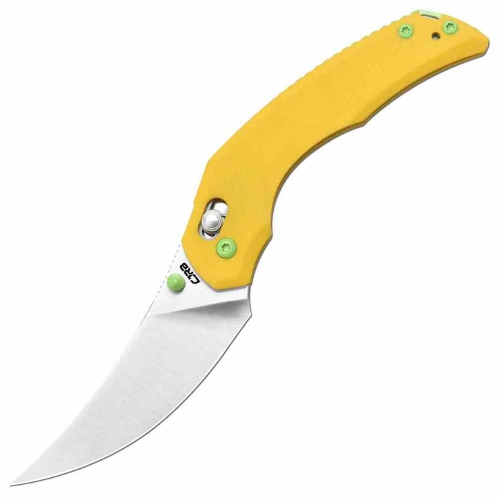 Couteau CJRB Nanner Yellow Lame Persian Acier AR-RPM9 Manche G10 Crossbar Lock KIVT J1955YE - Livraison Gratuite