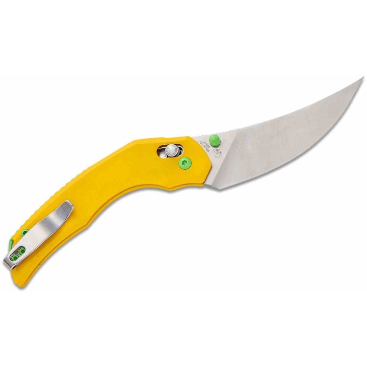 Couteau CJRB Nanner Yellow Lame Persian Acier AR-RPM9 Manche G10 Crossbar Lock KIVT J1955YE - Livraison Gratuite