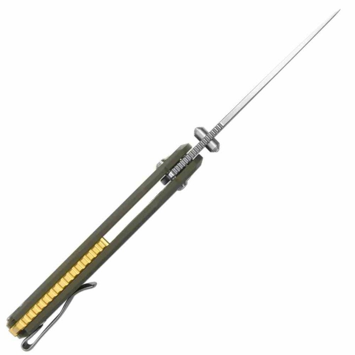 Couteau CJRB Nanner Green Lame Persian Acier AR-RPM9 Manche G10 Crossbar Lock KIVT J1955GN - Livraison Gratuite