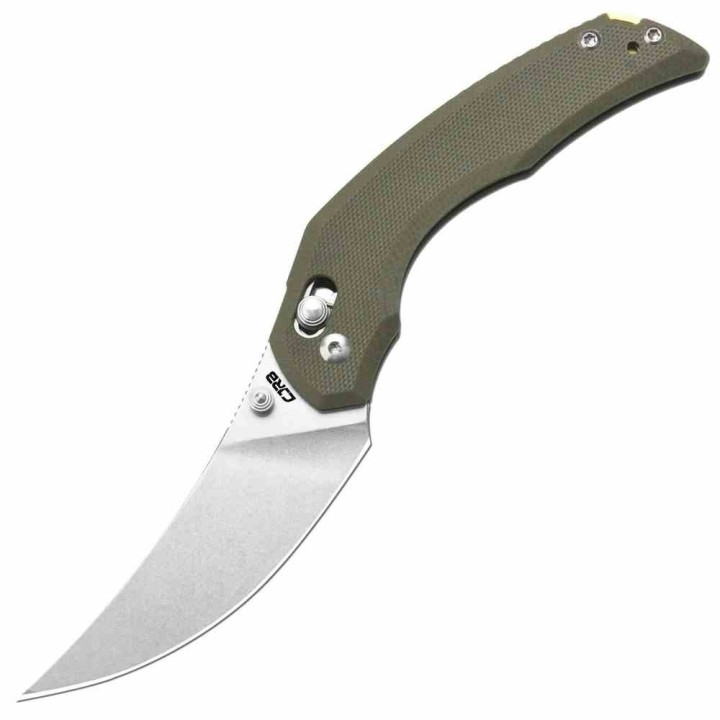 Couteau CJRB Nanner Green Lame Persian Acier AR-RPM9 Manche G10 Crossbar Lock KIVT J1955GN - Livraison Gratuite