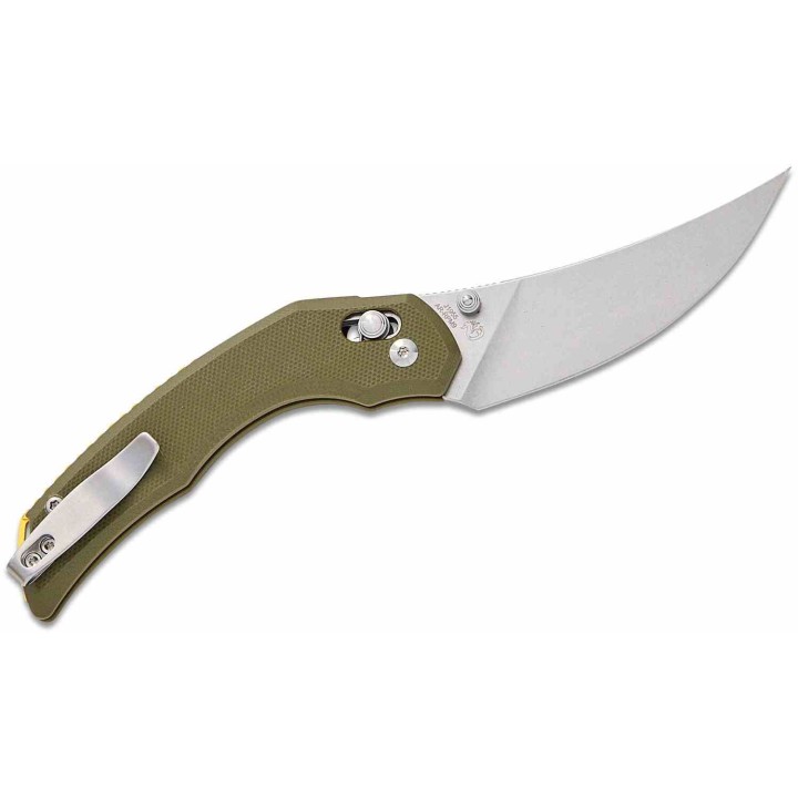 Couteau CJRB Nanner Green Lame Persian Acier AR-RPM9 Manche G10 Crossbar Lock KIVT J1955GN - Livraison Gratuite