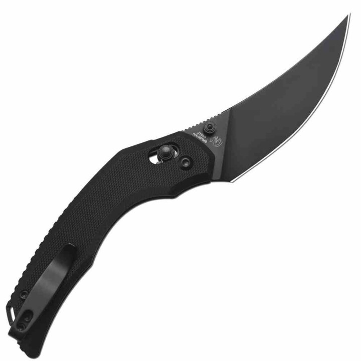 Couteau CJRB Nanner Black Lame Persian Acier AR-RPM9 Blk Manche G10 Crossbar Lock KIVT J1955BBK - Livraison Gratuite