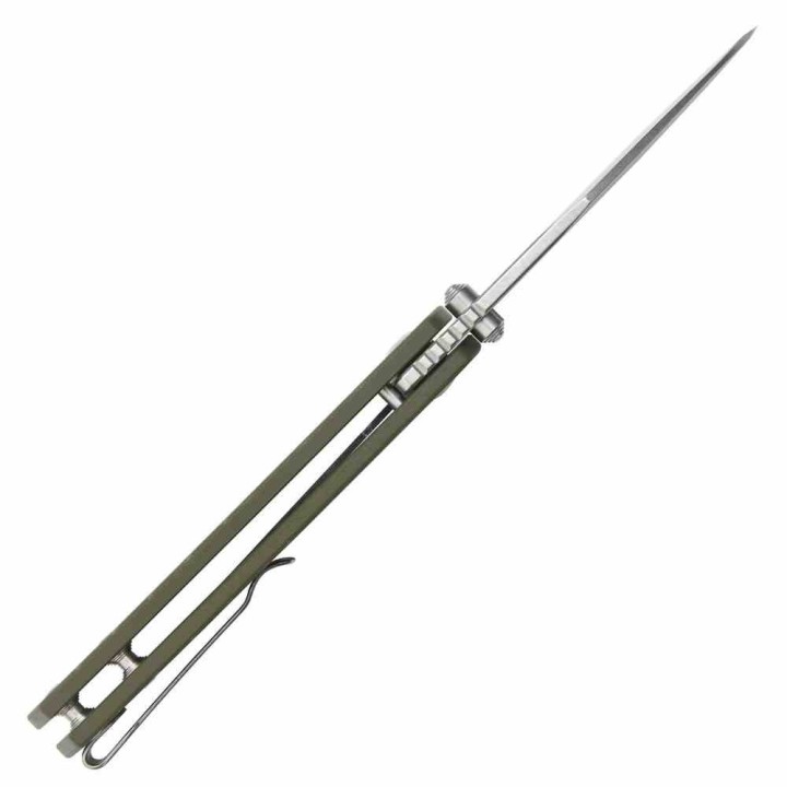 Couteau CJRB Kestrel Green Lame Wharncliffe AR-RPM9 Manche G10 KIVT Liner Lock Clip J1962GN - Livraison Gratuite
