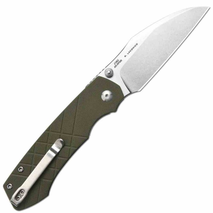 Couteau CJRB Kestrel Green Lame Wharncliffe AR-RPM9 Manche G10 KIVT Liner Lock Clip J1962GN - Livraison Gratuite