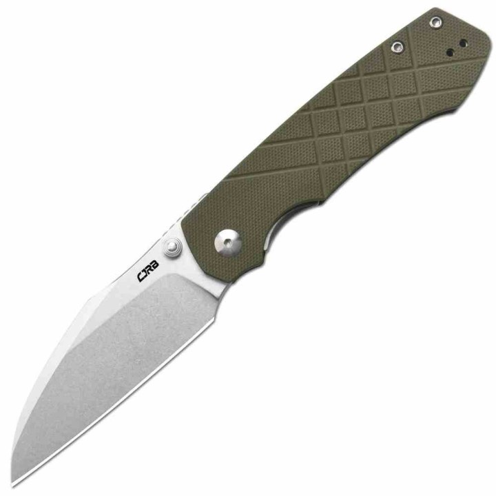 Couteau CJRB Kestrel Green Lame Wharncliffe AR-RPM9 Manche G10 KIVT Liner Lock Clip J1962GN - Livraison Gratuite