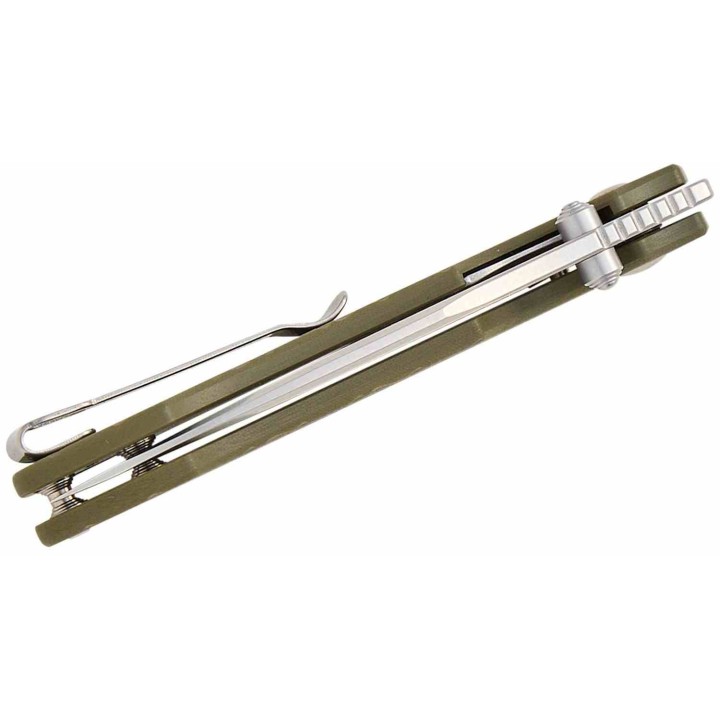 Couteau CJRB Kestrel Green Lame Wharncliffe AR-RPM9 Manche G10 KIVT Liner Lock Clip J1962GN - Livraison Gratuite
