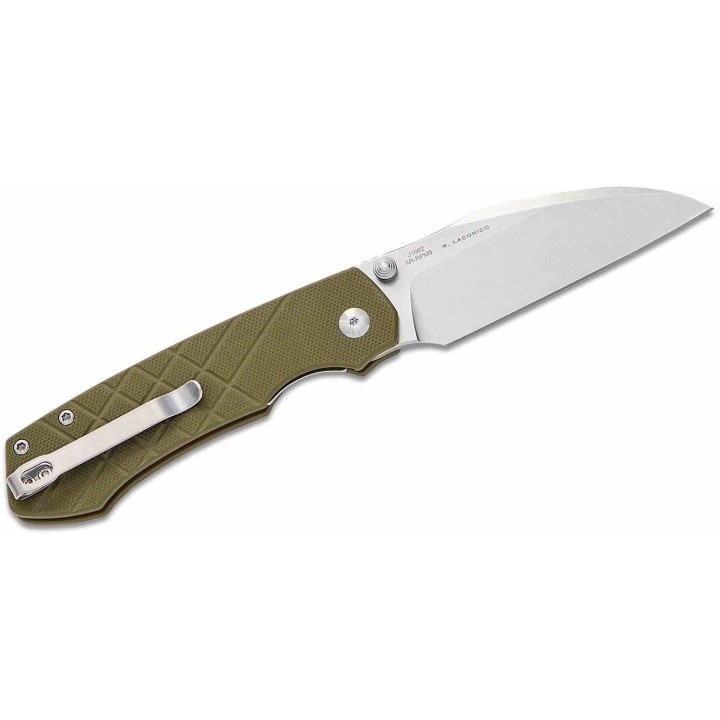 Couteau CJRB Kestrel Green Lame Wharncliffe AR-RPM9 Manche G10 KIVT Liner Lock Clip J1962GN - Livraison Gratuite