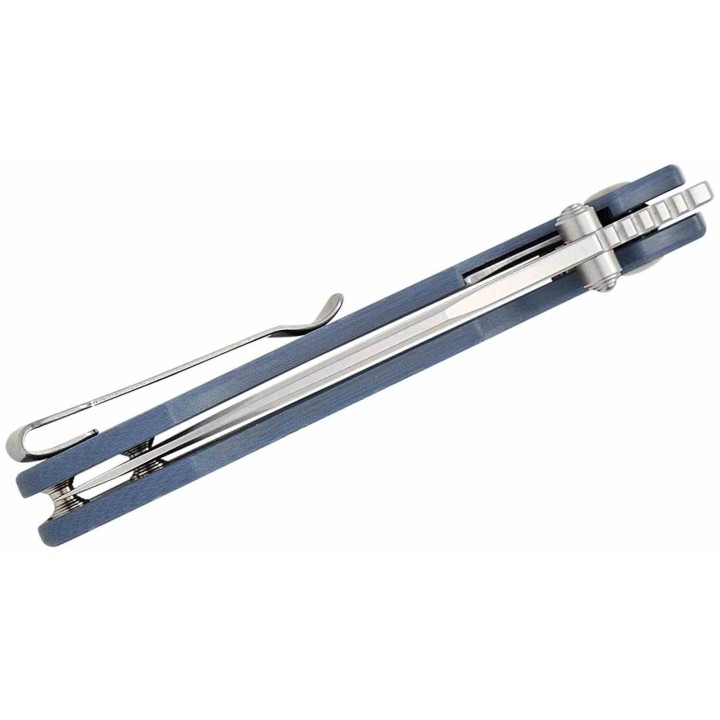 Couteau CJRB Kestrel Blue Lame Wharncliffe AR-RPM9 Manche G10 KIVT Liner Lock Clip J1962BU - Livraison Gratuite