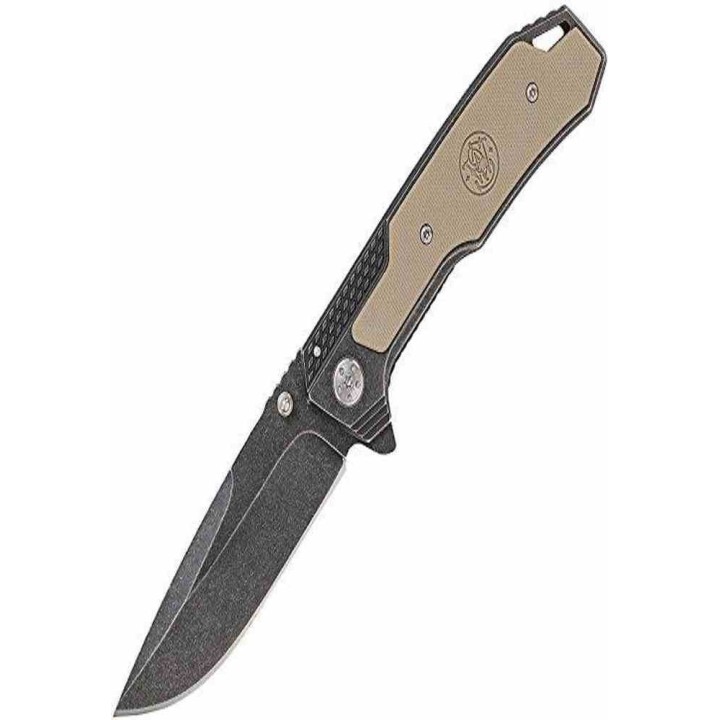 Lot de 3 Couteau Smith&Wesson Lame Acier 8Cr13MoV Manche Acier inox/G-10 Linerlock SW609W - Livraison Gratuite