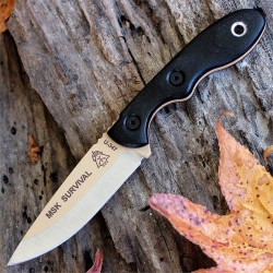 Couteau Tops Mini Scandi Survival Acier 1095 Manche Micarta Etui Kydex Made USA TPMSKSURV - Livraison Gratuite