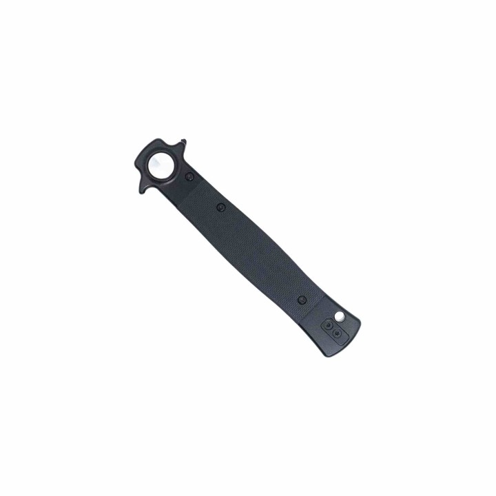 Couteau CobraTec Stiletto Lame Acier VG10 Manche G10 Noir Button Lock KIVT Clip CBTSTBLBK - Livraison Gratuite