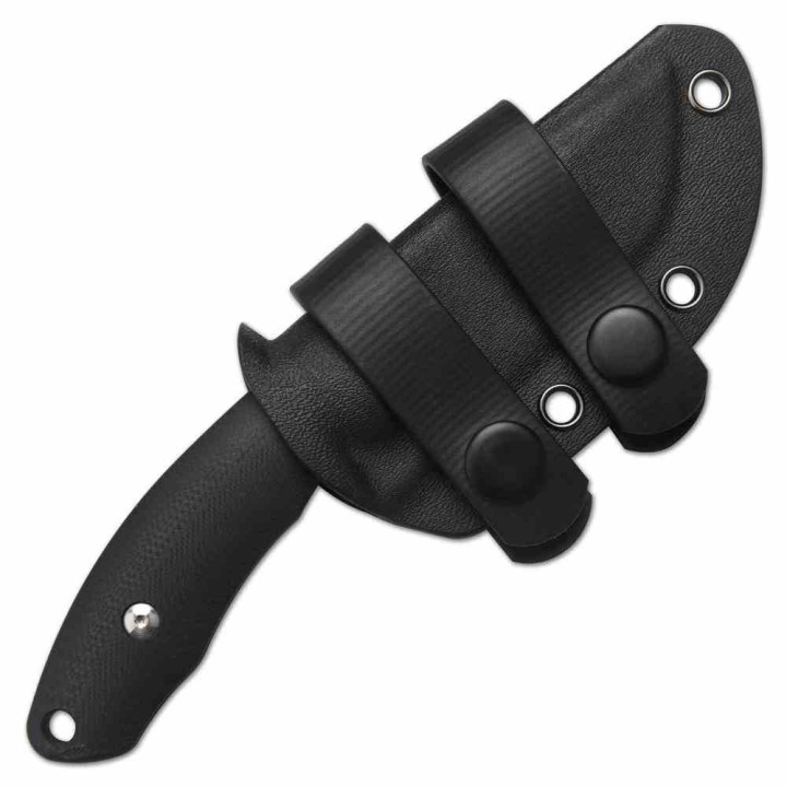 Couteau CJRB Mutt Black Lame Harpoon Drop Point AR-RPM9 Manche G10 Étui Kydex J1958BK - Livraison Gratuite 