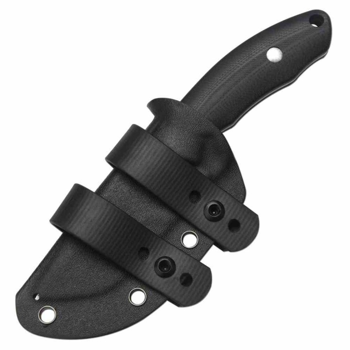Couteau CJRB Mutt Black Lame Harpoon Drop Point AR-RPM9 Manche G10 Étui Kydex J1958BK - Livraison Gratuite 