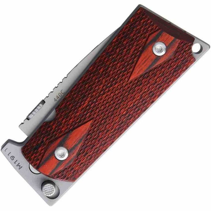 Couteau Ultimate Equipment M1911 Compact Hammerhead Lame Acier 440C Manche en Bois de Rose Canada UECLR - Livraison Gratuite
