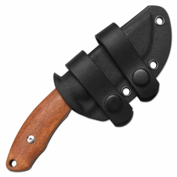 Couteau CJRB Mutt Wood Lame Harpoon Drop Point AR-RPM9 Manche Bois Étui Kydex J1958WD - Livraison Gratuite 