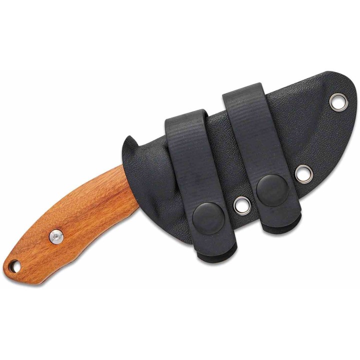 Couteau CJRB Mutt Wood Lame Harpoon Drop Point AR-RPM9 Manche Bois Étui Kydex J1958WD - Livraison Gratuite 