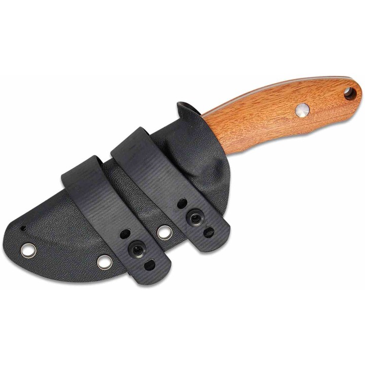 Couteau CJRB Mutt Wood Lame Harpoon Drop Point AR-RPM9 Manche Bois Étui Kydex J1958WD - Livraison Gratuite 