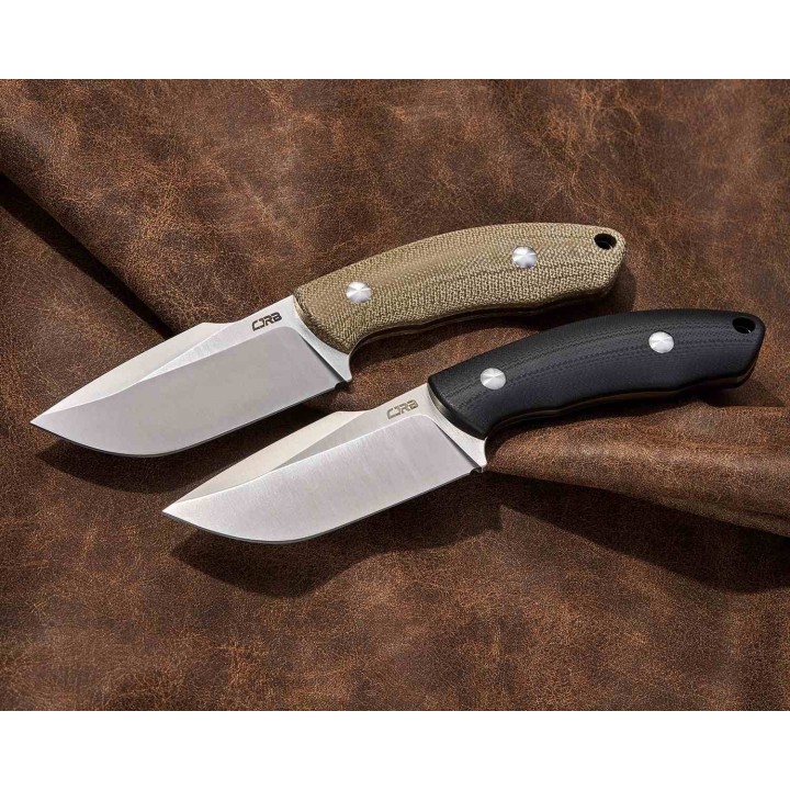 Couteau CJRB Mutt OD Green Lame Harpoon Drop Point AR-RPM9 Manche Micarta Étui Kydex J1958ODG - Livraison Gratuite 