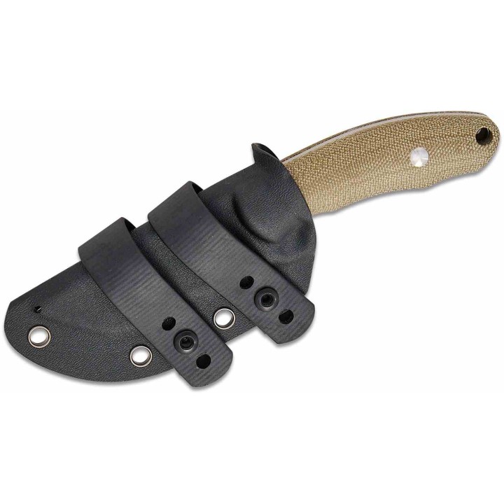 Couteau CJRB Mutt OD Green Lame Harpoon Drop Point AR-RPM9 Manche Micarta Étui Kydex J1958ODG - Livraison Gratuite 