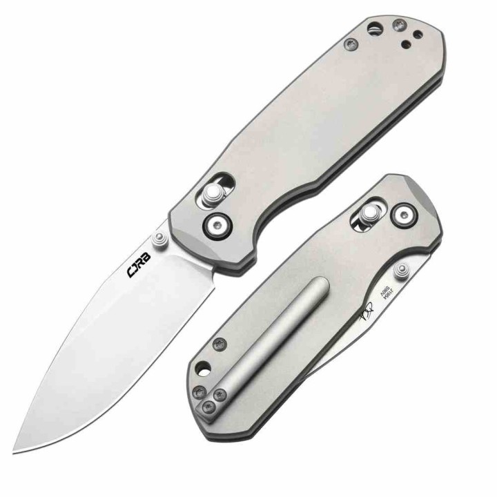 Couteau CJRB Maximal Lame Drop Point CPM-S90V Manche Titane Crossbar Lock KIVT Clip J1954GGY - Livraison Gratuite