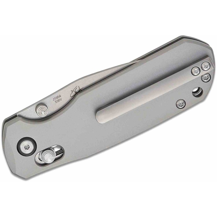 Couteau CJRB Maximal Lame Drop Point CPM-S90V Manche Titane Crossbar Lock KIVT Clip J1954GGY - Livraison Gratuite
