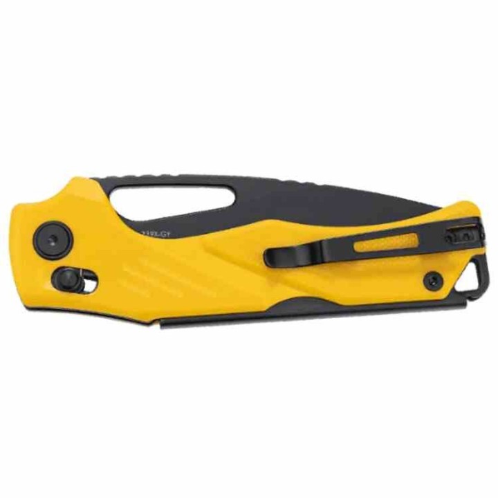 Couteau SRM Mirage Yellow 239X-GY Lame Acier Sandvik 14C28N Manche G10 Ambi-Lock KIVT SRM239XGY - Livraison Gratuite