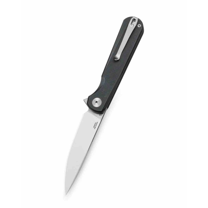 Couteau BESTECHMAN Flick Black Lame Drop Point SW Acier D2 Manche G10 Liner Lock KIVT Clip BTKMK13A - Livraison Gratuite