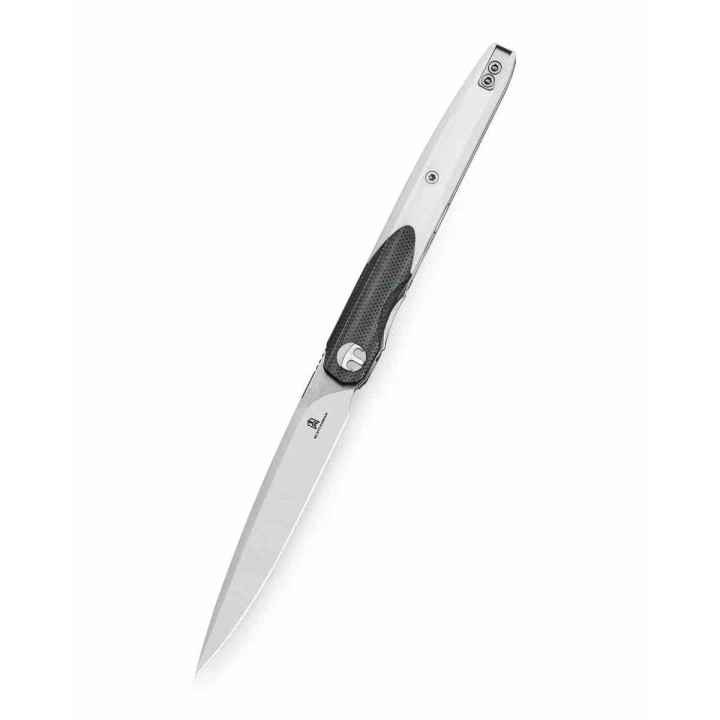Couteau BESTECHMAN Lanza Black+White G10 Lame Acier 14C28N Manche G10 Liner Lock Clip BTKMK14A - Livraison Gratuite