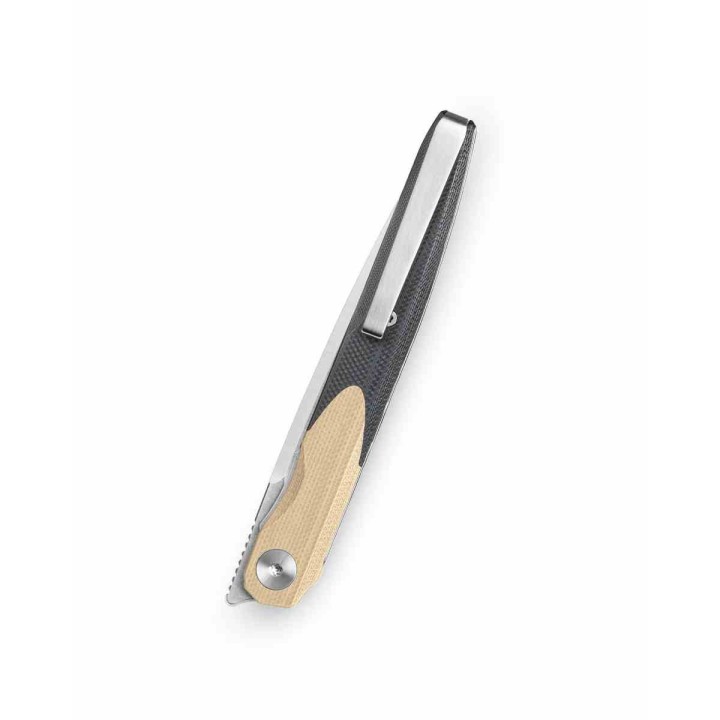 Couteau BESTECHMAN Lanza Khaki & Black G10 Lame Acier 14C28N Manche G10 Liner Lock Clip BTKMK14B - Livraison Gratuite