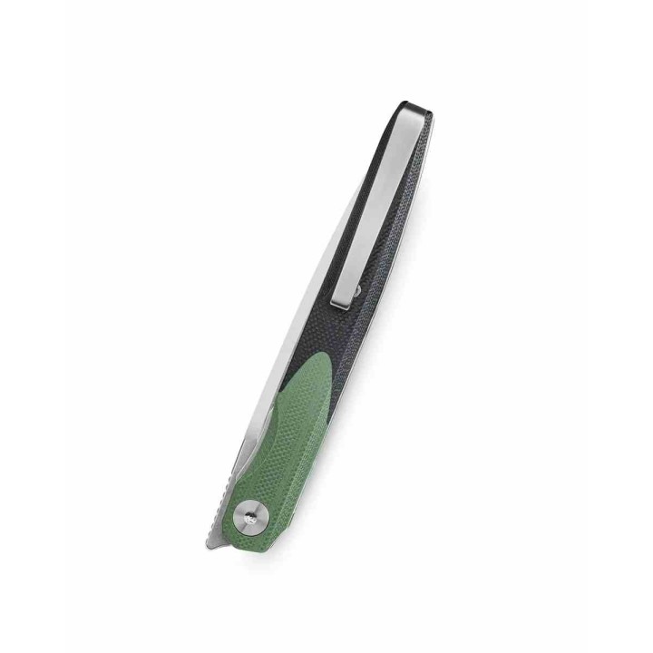 Couteau BESTECHMAN Lanza OD Green+ Black G10 Lame Acier 14C28N Manche G10 Liner Lock Clip BTKMK14C - Livraison Gratuite