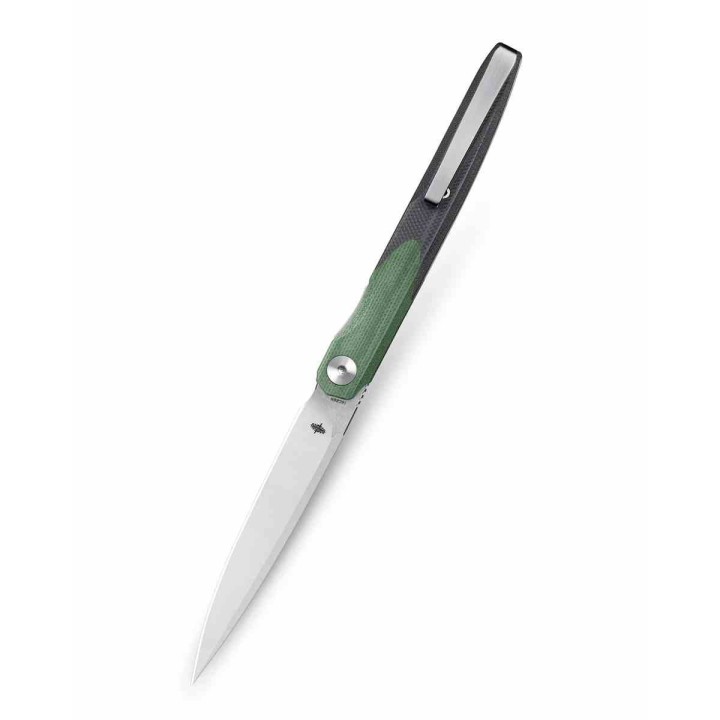 Couteau BESTECHMAN Lanza OD Green+ Black G10 Lame Acier 14C28N Manche G10 Liner Lock Clip BTKMK14C - Livraison Gratuite