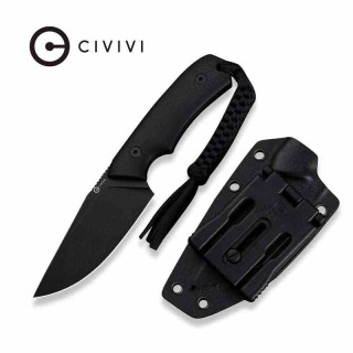 Couteau Bushcraft Survie Civivi Gander Black Lame Acier 14C28N Manche Micarta Étui Kydex CIVC24058B2 - Livraison Gratuite