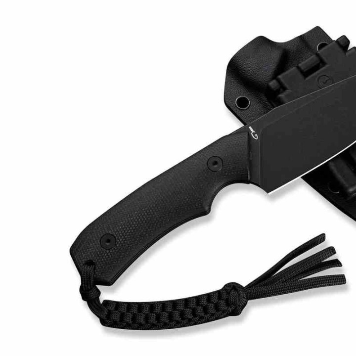 Couteau Bushcraft Survie Civivi Gander Black Lame Acier 14C28N Manche Micarta Étui Kydex CIVC24058B2 - Livraison Gratuite