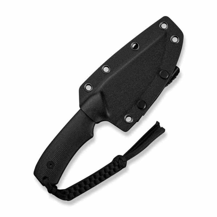 Couteau Bushcraft Survie Civivi Gander Black Lame Acier 14C28N Manche Micarta Étui Kydex CIVC24058B2 - Livraison Gratuite