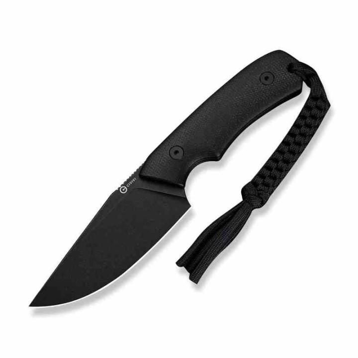 Couteau Bushcraft Survie Civivi Gander Black Lame Acier 14C28N Manche Micarta Étui Kydex CIVC24058B2 - Livraison Gratuite