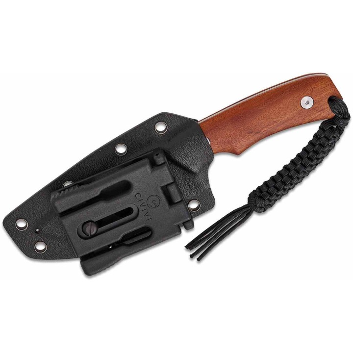 Couteau Bushcraft Survie Civivi Gander Guibourtia Lame Acier 14C28N Manche Bois Étui Kydex CIVC24058B3 - Livraison Gratuite