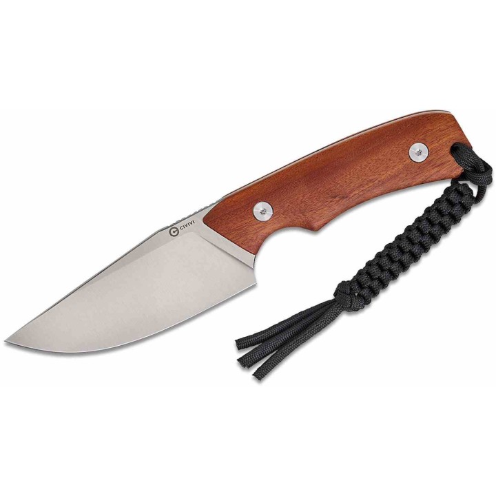 Couteau Bushcraft Survie Civivi Gander Guibourtia Lame Acier 14C28N Manche Bois Étui Kydex CIVC24058B3 - Livraison Gratuite