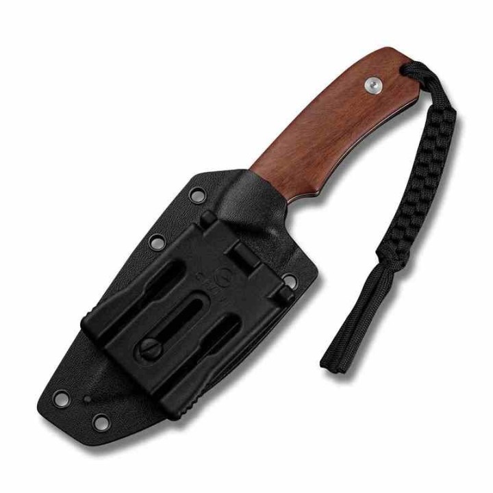 Couteau Bushcraft Survie Civivi Gander Guibourtia Lame Acier 14C28N Manche Bois Étui Kydex CIVC24058B3 - Livraison Gratuite