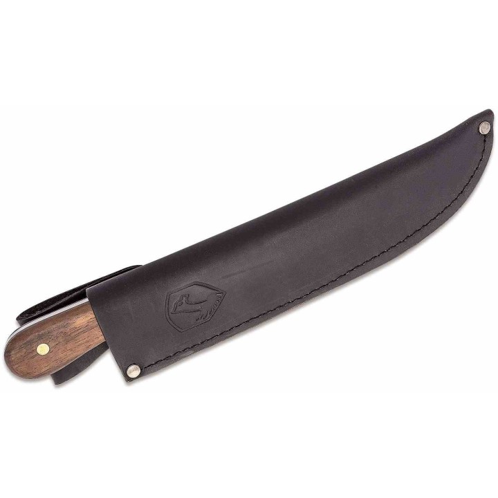 Couteau Condor Hudson Bay Lame Acier Carbone 1075 Manche Noyer Étui Cuir Fabriqué au Salvador CTK24085HC - Livraison Gratuite