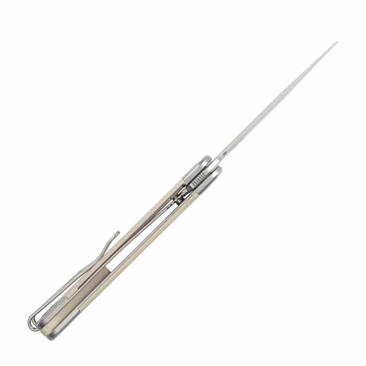 Couteau SRM Enso Tan Lame Acier Sandvik 14C28N Manche G10 Linerlock KIVT SRM131MGT - Livraison Gratuite