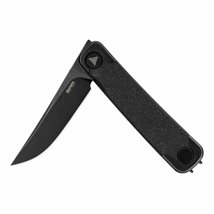Couteau SRM Enso Black Lame Acier Sandvik 14C28N Manche G10 Linerlock KIVT SRM131MGB  - Livraison Gratuite