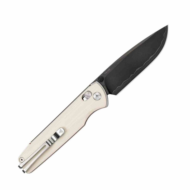 Couteau SRM Terrier White Lame Laminated 140Cr Manche G10 Ambi-Lock Clip SRM258LGX2 - Livraison Gratuite
