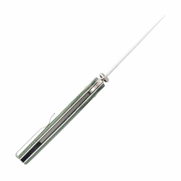 Couteau SRM Terrier Green Lame Laminated 140Cr Manche Micarta Ambi-Lock Clip SRM258LMG2 - Livraison Gratuite