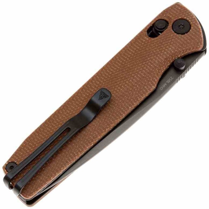 Couteau SRM Terrier Brown Lame Laminated 140Cr Manche Micarta Ambi-Lock Clip SRM258LMN2 - Livraison Gratuite