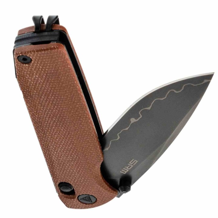Couteau SRM Terrier Brown Lame Laminated 140Cr Manche Micarta Ambi-Lock Clip SRM258LMN2 - Livraison Gratuite