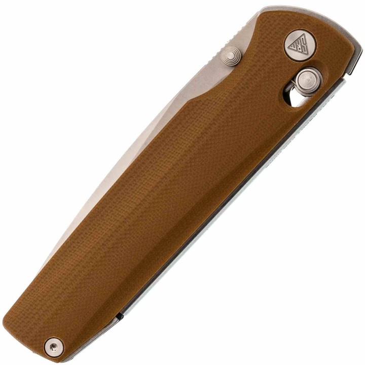 Couteau SRM Terrier Brown Lame Laminated 140Cr Manche G10 Ambi-Lock Clip SRM258LGW2 - Livraison Gratuite